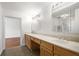 Well-lit Primary bathroom featuring a double sink vanity, generous counter space, and an open layout at 4740 Union Hill Rd, Canton, GA 30115