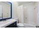 Clean bathroom with tile shower, vanity, and classic fixtures at 3776 Bromolow Trl, Lawrenceville, GA 30044