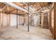 Unfinished basement with exposed beams and ductwork, ready for customization at 321 Oak Landing Cir, Douglasville, GA 30134