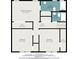Upstairs floor plan featuring three bedrooms, two bathrooms and two walk-in closets at 321 Oak Landing Cir, Douglasville, GA 30134