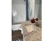 Bathroom with granite countertop, shower and tub combination and decor at 740 Great Oak Pl, Villa Rica, GA 30180