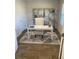 Well-lit home office offers a desk, chair, modern shelving, and calming decor at 740 Great Oak Pl, Villa Rica, GA 30180