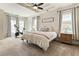 Spacious main bedroom suite with ceiling fan, side tables and lots of natural light at 625 Aunt Lucy Sw Ln # 29, Smyrna, GA 30082