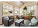 Cozy sunroom with wicker furniture, potted plants, and plenty of natural light at 625 Aunt Lucy Sw Ln # 29, Smyrna, GA 30082