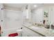 Bathroom with a tub and shower combo, granite countertops, and neutral wall color at 844 Pool Rd, Hiram, GA 30141