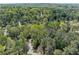 Expansive aerial view of a lush, wooded community with mature trees and serene lake views at 985 Lake Haven Ct, Roswell, GA 30076