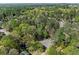 Community aerial view showcasing tree-lined streets, lush foliage and residential homes at 985 Lake Haven Ct, Roswell, GA 30076