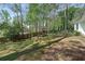 Expansive backyard featuring a playhouse and mature trees for shade and privacy at 985 Lake Haven Ct, Roswell, GA 30076