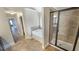 Primary bath with separate tiled shower and soaking tub at 2897 Austin Common Dr, Dacula, GA 30019