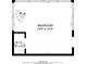 Floor plan for the main bedroom with a walk-in closet, displaying dimensions and layout of the room at 3278 Winter Wood Ct, Marietta, GA 30062