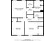 Floor plan showcasing bedrooms and bathrooms, displaying dimensions and layout of the rooms on the floor at 3278 Winter Wood Ct, Marietta, GA 30062