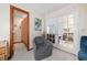 Cozy sitting area with french doors to a living space and an adjacent bathroom at 3278 Winter Wood Ct, Marietta, GA 30062