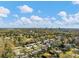 Scenic aerial view of a neighborhood, lush trees, and a cityscape in the distance at 46 W Belle Isle Rd, Atlanta, GA 30342