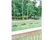 Lush green backyard with a trampoline and well-maintained landscaping at 5745 Pickens Garden Ln, Powder Springs, GA 30127