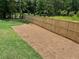 Well-maintained backyard featuring a privacy fence and freshly spread pine straw at 5745 Pickens Garden Ln, Powder Springs, GA 30127