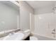 Clean and bright bathroom with ample counter space, featuring a shower and tub at 1909 Sawgrass Dr, Hampton, GA 30228