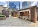 Three modern cabanas with cushioned seating and privacy curtains, with a tiled patio at 3445 Stratford Ne Rd # 2504, Atlanta, GA 30326