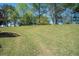 Expansive backyard features lush green grass and mature trees, creating a serene and private setting at 6016 Southland Dr, Stone Mountain, GA 30087