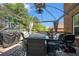 Comfortable outdoor seating area with a canopy, perfect for relaxing and entertaining guests at 6016 Southland Dr, Stone Mountain, GA 30087
