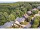 Nice aerial view captures the harmony between homes, lush landscaping, and verdant trees in a desirable neighborhood at 216 Crescent Moon Way, Canton, GA 30114