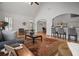 Inviting living room with vaulted ceilings and stylish furnishings; open concept design at 216 Crescent Moon Way, Canton, GA 30114