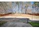 Large concrete patio with wooded view, perfect for outdoor enjoyment at 3090 Perch Overlook Sw, Marietta, GA 30008