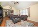 Bright living room with vaulted ceilings, large window, and view into the kitchen at 3090 Perch Overlook Sw, Marietta, GA 30008