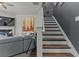 Staircase leading up to a second floor at 6028 Providence Dr, Union City, GA 30291