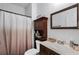 Functional bathroom with vanity, ample storage, and a shower-tub combination with curtain at 2605 Jacobean Rd, Acworth, GA 30101