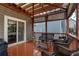 Relax on this covered deck with outdoor furniture and enjoy neighborhood views at 2605 Jacobean Rd, Acworth, GA 30101