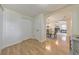 Entryway with hardwood floors leads to dining room and living room at 4073 Hickory Fairway Dr, Woodstock, GA 30188
