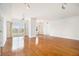 Spacious living room features hardwood floors, natural light, and open floor plan at 195 14Th Ne St # Ph 306, Atlanta, GA 30309
