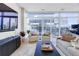 Comfortable living space with cityscape views, stylish seating, and sleek furnishings at 45 Ivan Allen Jr Nw Blvd # 1704, Atlanta, GA 30308