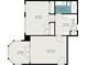 Floor plan of the unit featuring a bedroom, bath, kitchen, sunroom and living room at 1156 Piedmont Ne Ave # B3, Atlanta, GA 30309