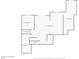Layout of basement plan with unfinished and storage spaces plus stairwell to upper level at 1255 E M Croy Rd, Sugar Hill, GA 30518