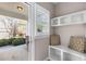 Functional mud room with built-in shelves and bench seating, offering convenient storage at 1370 Dupont Nw Park, Atlanta, GA 30318