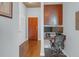 Inviting hallway with a built-in desk, perfect for a home office space at 400 W Peachtree Nw St # 2604, Atlanta, GA 30308
