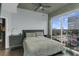This main bedroom offers a calming retreat with a city view and plenty of natural light at 400 W Peachtree Nw St # 2604, Atlanta, GA 30308