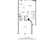 First floor floorplan layout, featuring the garage, kitchen, living room and dining area at 2105 Caswell Cir, Marietta, GA 30060
