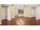 Spacious living area with hardwood floors, kitchen access, and natural light at 341 Ridge Hill Cir # 4, Marietta, GA 30064