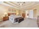 Spacious bedroom featuring a tray ceiling, neutral carpet, and traditional furnishings at 1527 Sage Ridge Dr, Marietta, GA 30064