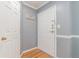 Apartment entryway with white door and trim at 970 Sidney Marcus Blvd # 1217, Atlanta, GA 30324