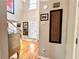 Entryway with high ceilings, hardwood floors, and decorative art at 1002 River Plantation Drive, Woodstock, GA 30188