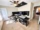 Carpeted home studio with recording equipment, acoustic dampeners, and natural light at 1002 River Plantation Drive, Woodstock, GA 30188