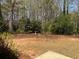 Private backyard featuring mature trees, lawn space, and a bird bath at 4580 Darrowby Dr, Powder Springs, GA 30127