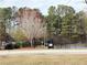 Community tennis court surrounded by trees and with parking at 4410 Millenium View Ct, Snellville, GA 30039