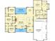 Detailed floor plan showcasing four bedrooms, three-car garage, kitchen, dining and back porch at 1276 B Rutledge Rd, Acworth, GA 30101