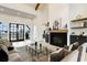 Open floor plan with a fireplace and a seating arrangement at 1276 B Rutledge Rd, Acworth, GA 30101