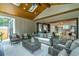 Relaxing sunroom with skylights, wood ceiling and comfortable seating and access to the outdoors at 1653 Pamela Ne Dr, Brookhaven, GA 30319