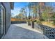 Backyard patio with brick planter and partial view of rear of house at 3048 San Jose Dr, Decatur, GA 30032